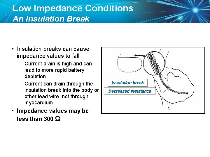 Low Impedance Conditions An Insulation Break • Insulation breaks can cause impedance values to