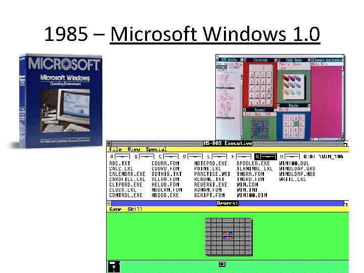 1985 – Microsoft Windows 1. 0 Rick Graziani graziani@cabrillo. edu 14 