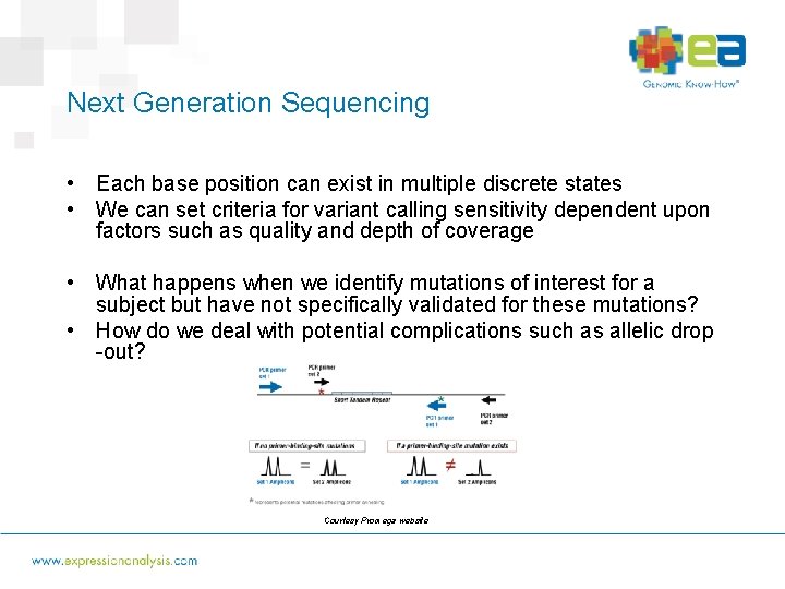 Next Generation Sequencing • Each base position can exist in multiple discrete states •