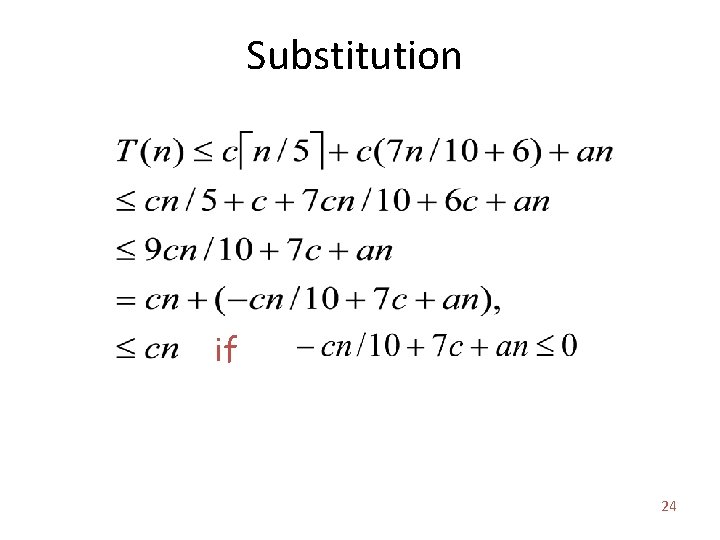 Substitution if 24 