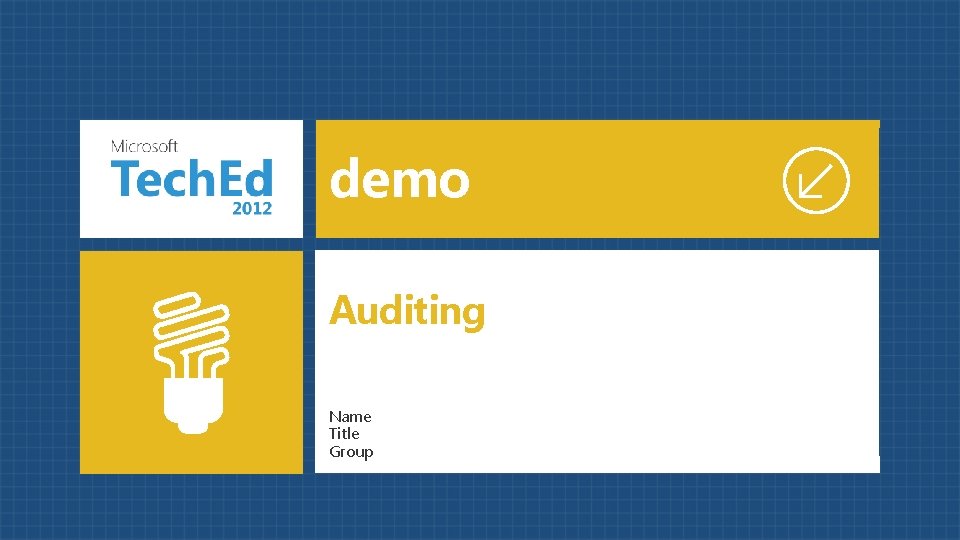 demo Auditing Name Title Group 