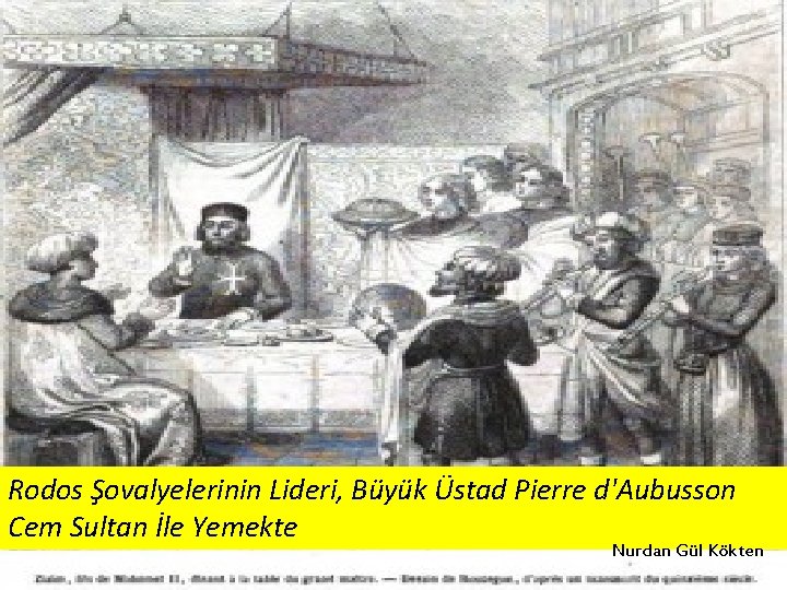 Rodos Şovalyelerinin Lideri, Büyük Üstad Pierre d'Aubusson Cem Sultan İle Yemekte Nurdan Gül Kökten