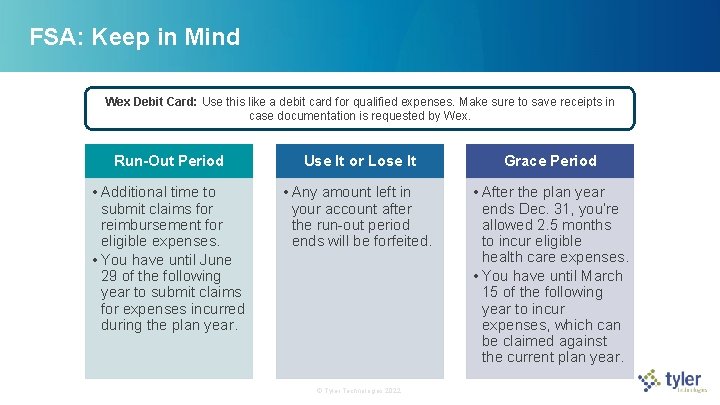 FSA: Keep in Mind Wex Debit Card: Use this like a debit card for FSA: Keep in Mind Wex Debit Card: Use this like a debit card for