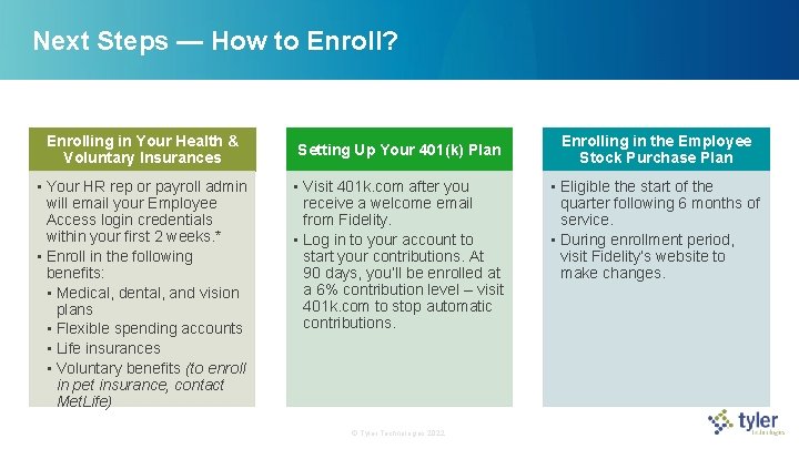 Next Steps — How to Enroll? Enrolling in Your Health & Voluntary Insurances • Next Steps — How to Enroll? Enrolling in Your Health & Voluntary Insurances •