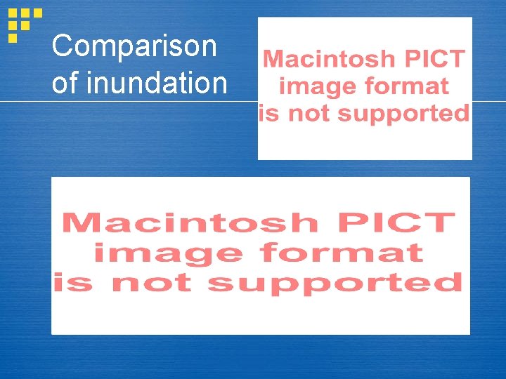 Comparison of inundation 