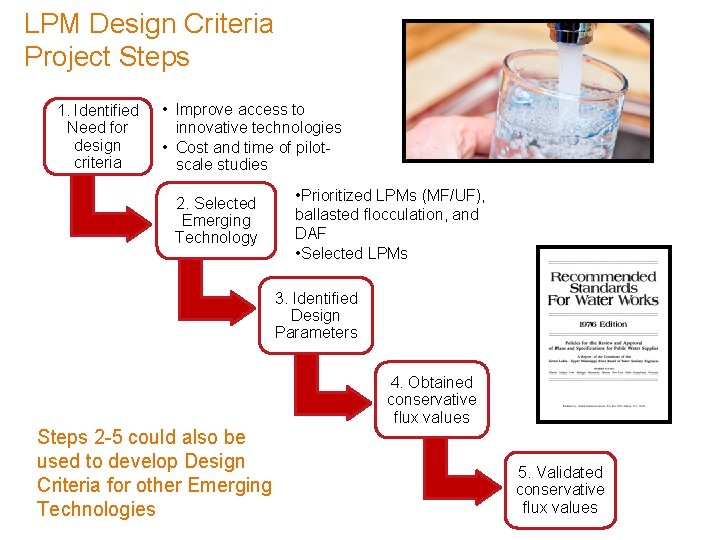 LPM Design Criteria Project Steps 1. Identified Need for design criteria • Improve access