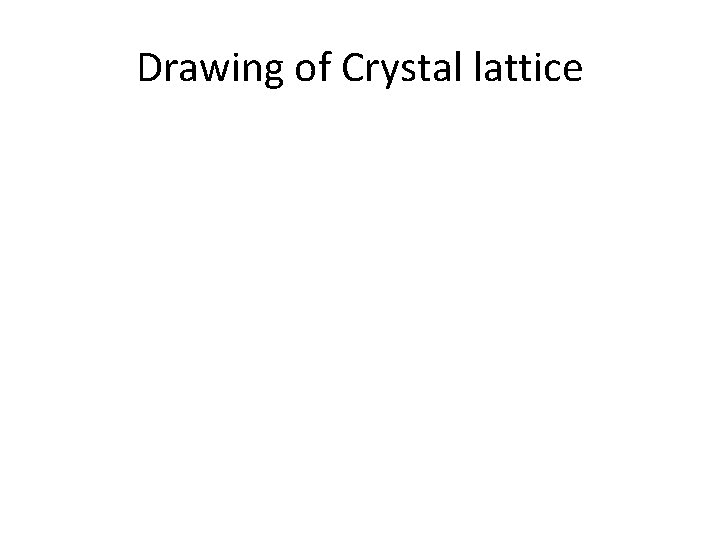 Drawing of Crystal lattice 