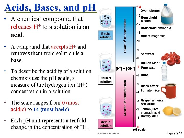 Acids, Bases, and p. H • To describe the acidity of a solution, chemists