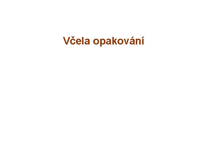 Včela opakování 