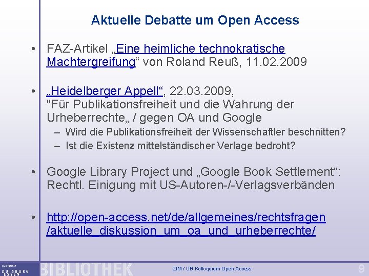 Aktuelle Debatte um Open Access • FAZ-Artikel „Eine heimliche technokratische Machtergreifung“ von Roland Reuß,