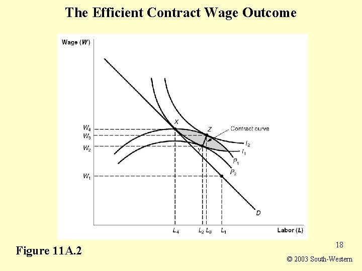 The Efficient Contract Wage Outcome Figure 11 A. 2 18 © 2003 South-Western 