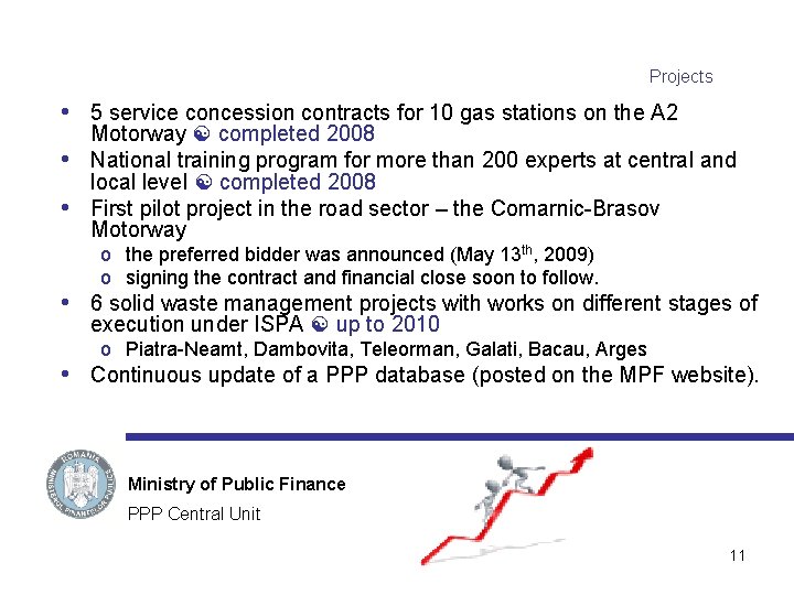 Projects • 5 service concession contracts for 10 gas stations on the A 2