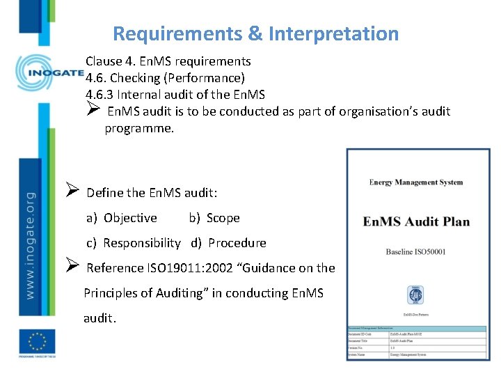 Requirements & Interpretation Clause 4. En. MS requirements 4. 6. Checking (Performance) 4. 6.