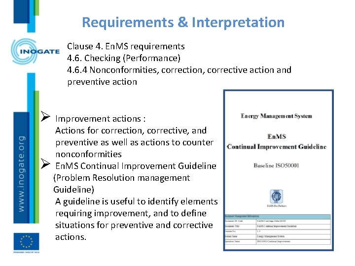 Requirements & Interpretation Clause 4. En. MS requirements 4. 6. Checking (Performance) 4. 6.