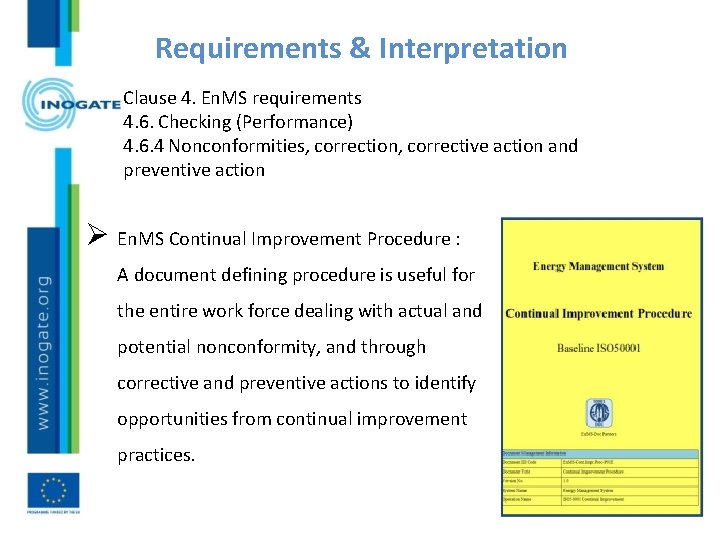 Requirements & Interpretation Clause 4. En. MS requirements 4. 6. Checking (Performance) 4. 6.