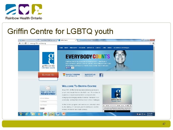 Griffin Centre for LGBTQ youth 47 