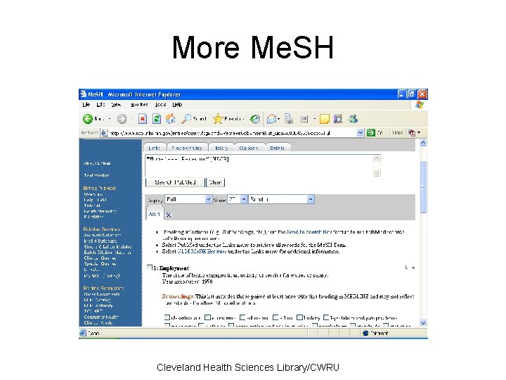 More Me. SH Cleveland Health Sciences Library/CWRU 