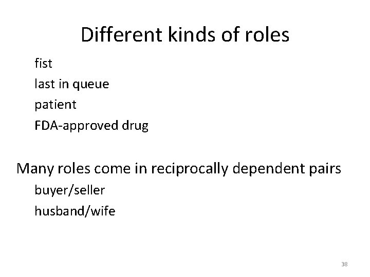 Different kinds of roles fist last in queue patient FDA-approved drug Many roles come