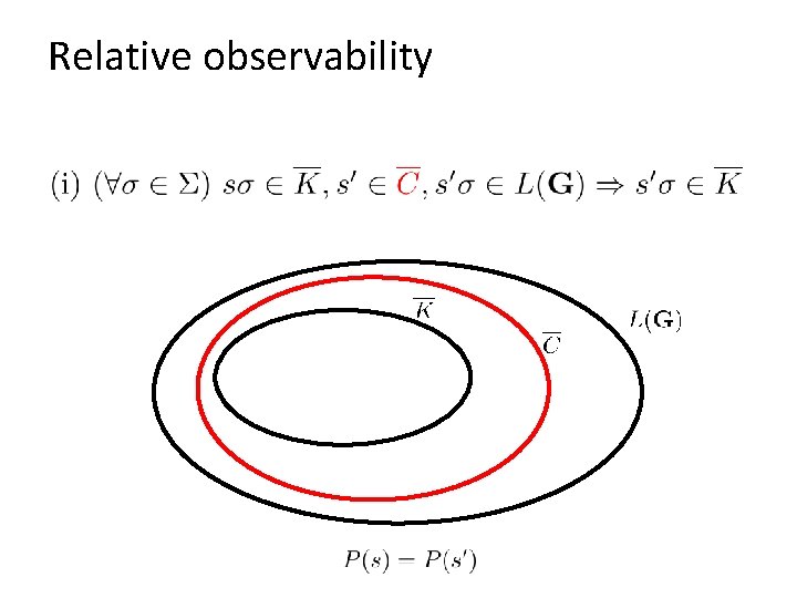 Relative observability 