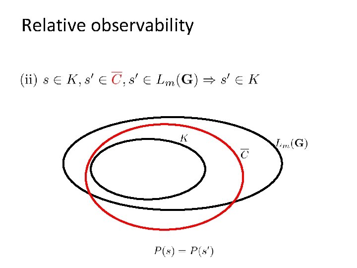 Relative observability 