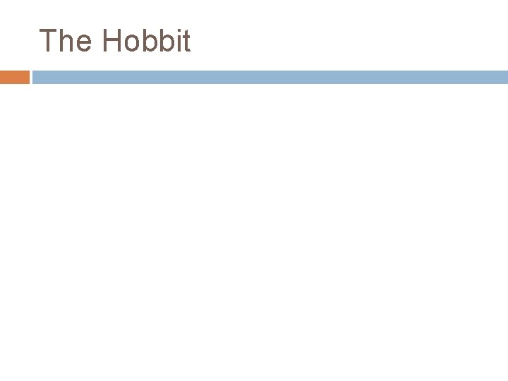 The Hobbit 