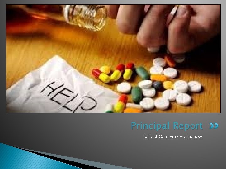 Principal Report School Concerns – drug use 