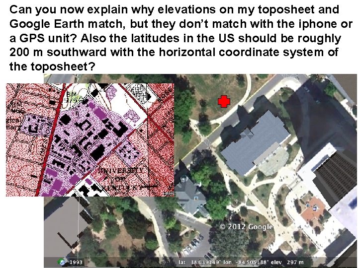 Can you now explain why elevations on my toposheet and Google Earth match, but