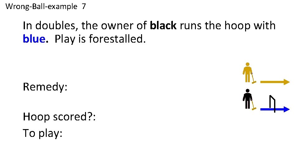 Wrong-Ball-example 7 Rule 10. 3. 3 In doubles, the owner of black runs the