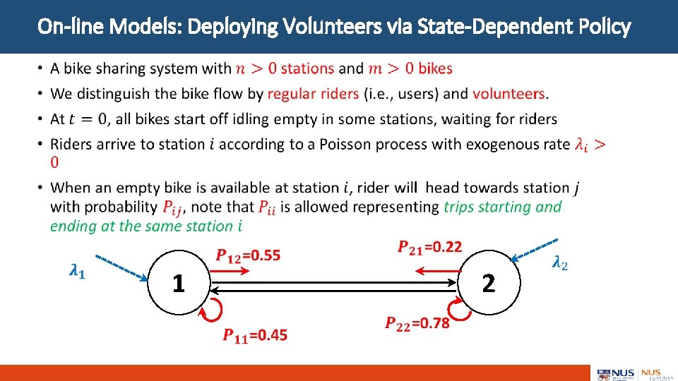 On-line Models: Deploying Volunteers via State-Dependent Policy 1 2 