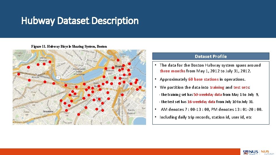 Hubway Dataset Description Figure 11. Hubway Bicycle Sharing System, Boston Dataset Profile • The