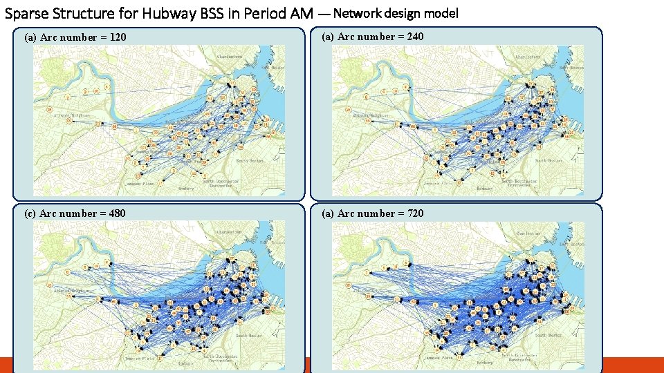 Sparse Structure for Hubway BSS in Period AM --- Network design model (a) Arc