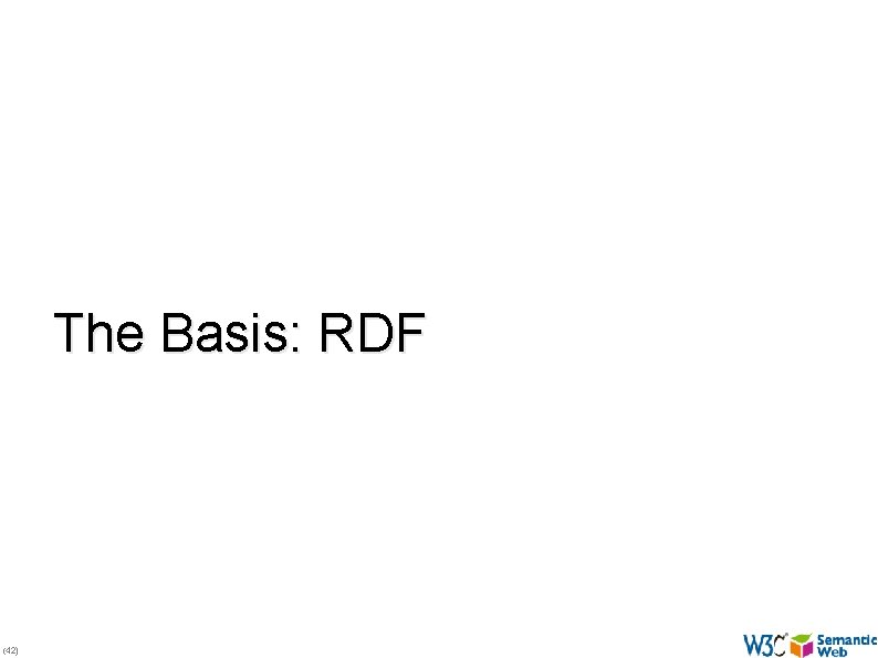 The Basis: RDF (42) 