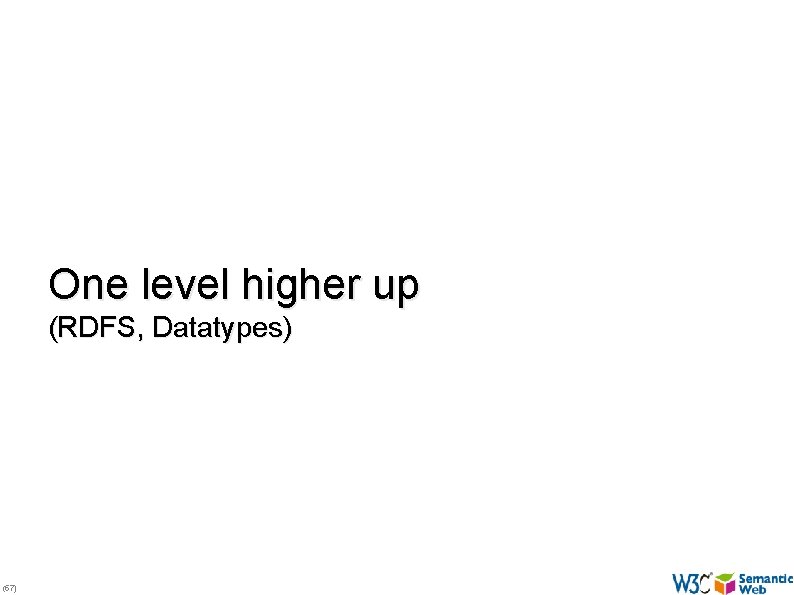 One level higher up (RDFS, Datatypes) (57) 