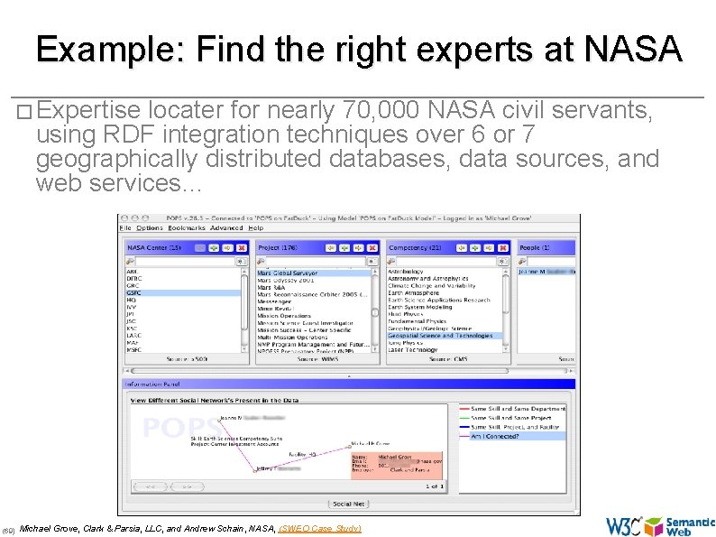 Example: Find the right experts at NASA � Expertise locater for nearly 70, 000