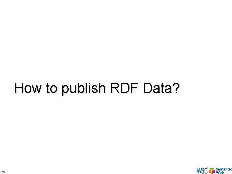 How to publish RDF Data? (71) 