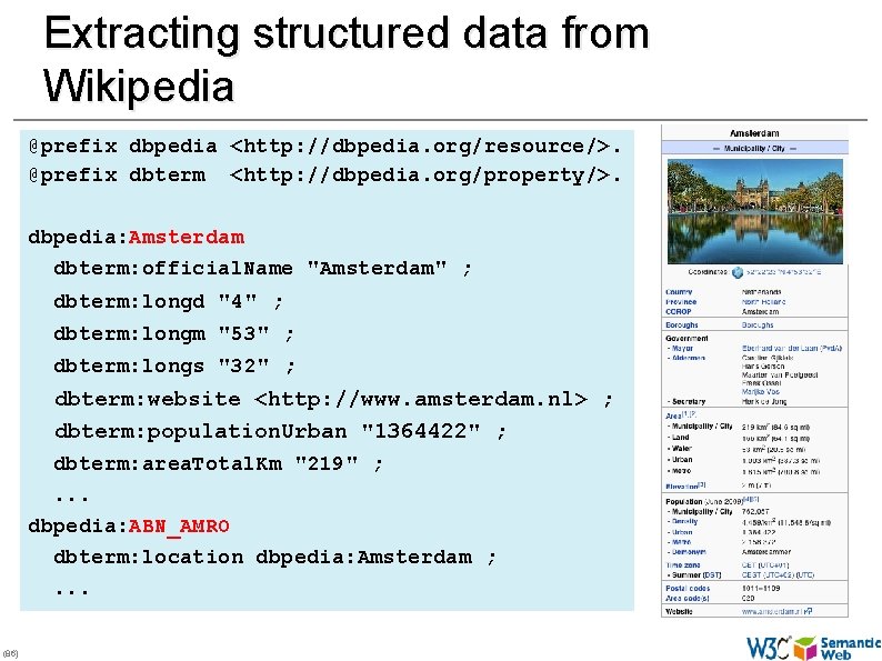 Extracting structured data from Wikipedia @prefix dbpedia <http: //dbpedia. org/resource/>. @prefix dbterm <http: //dbpedia.