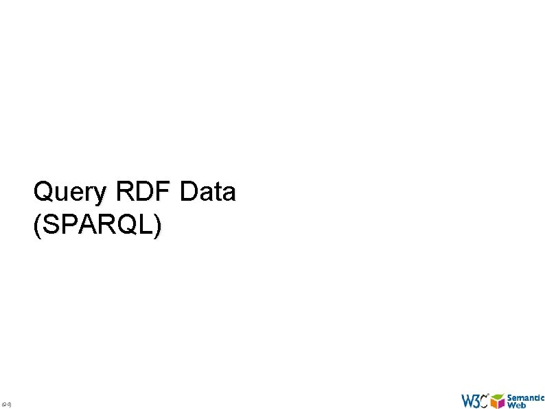 Query RDF Data (SPARQL) (94) 
