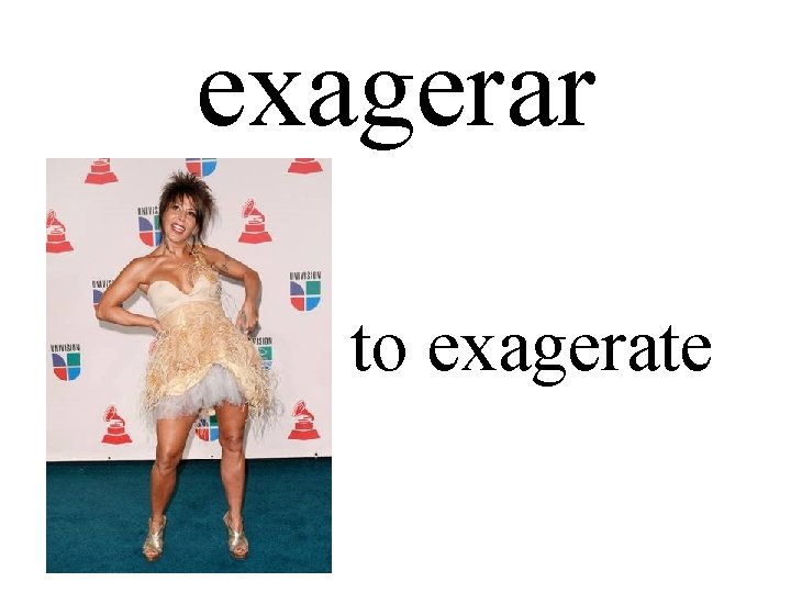 exagerar to exagerate 