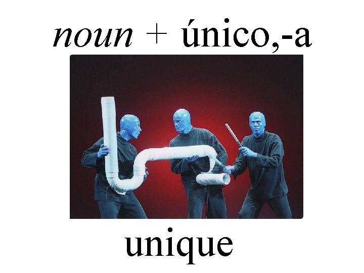 noun + único, -a unique 