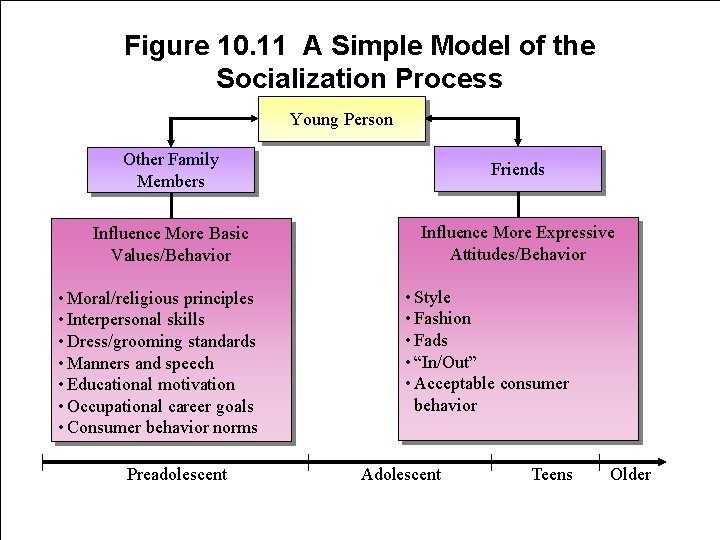 Figure 10. 11 A Simple Model of the Socialization Process Young Person Other Family