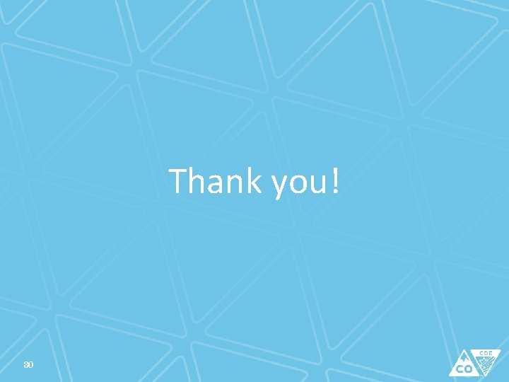 Thank you! 80 