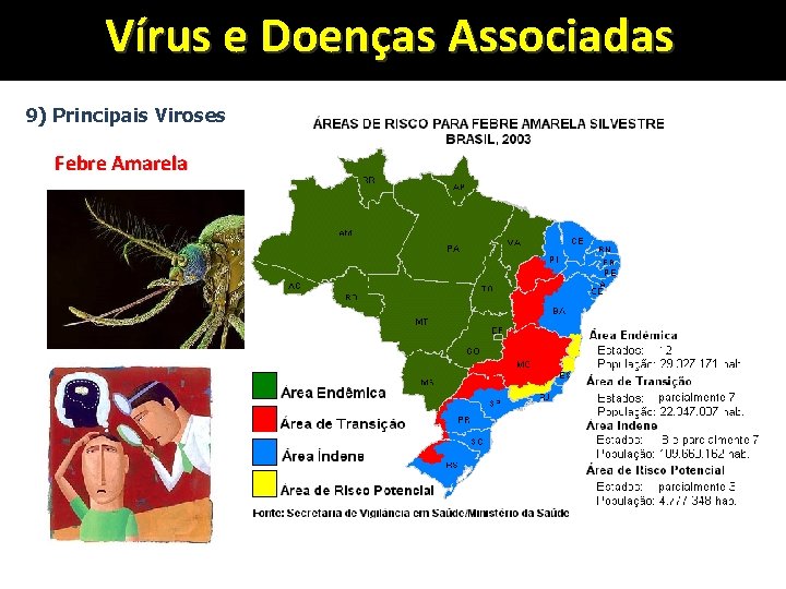 Vírus e Doenças Associadas 9) Principais Viroses Febre Amarela 