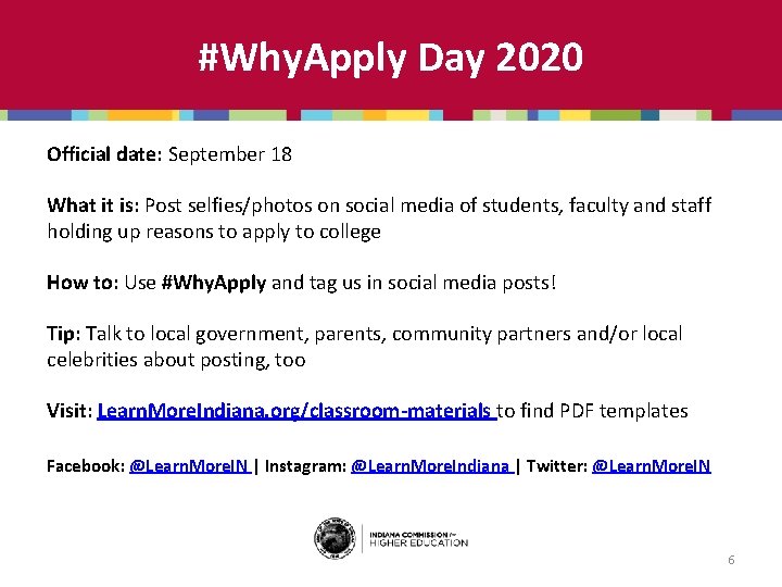 #Why. Apply Day 2020 Official date: September 18 What it is: Post selfies/photos on