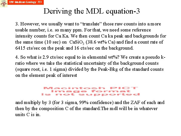 Deriving the MDL equation-3 3. However, we usually want to “translate” those raw counts