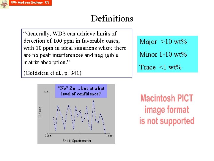 Definitions “Generally, WDS can achieve limits of detection of 100 ppm in favorable cases,