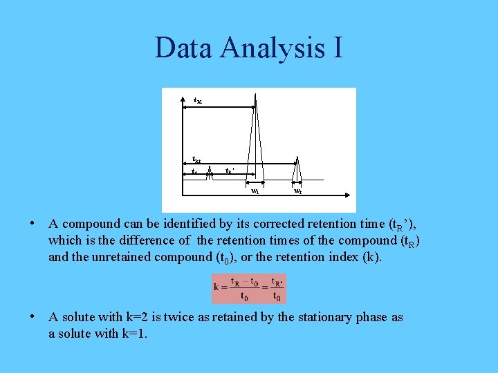 Data Analysis I t. R 1 t. R 2 t 0 t. R’ w