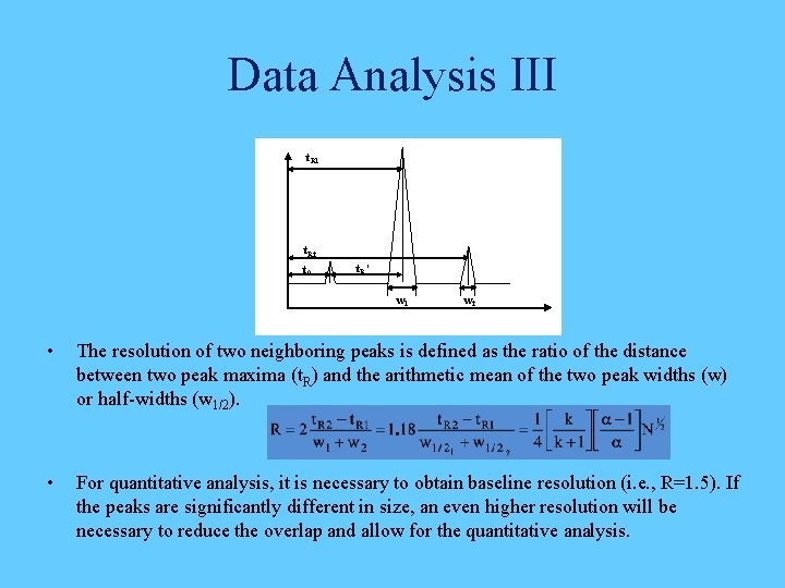 Data Analysis III t. R 1 t. R 2 t 0 t. R’ w