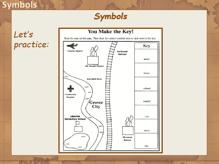 Symbols Let’s practice: Symbols 