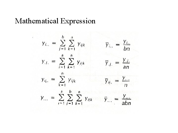 Mathematical Expression 