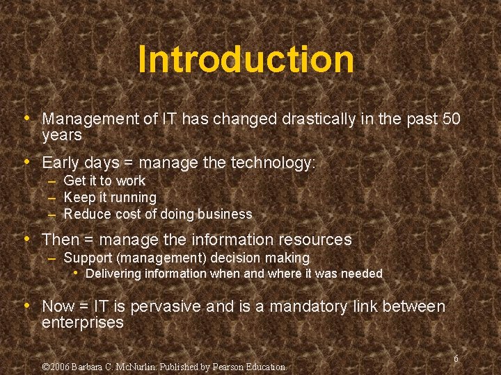 Introduction • Management of IT has changed drastically in the past 50 years • Introduction • Management of IT has changed drastically in the past 50 years •